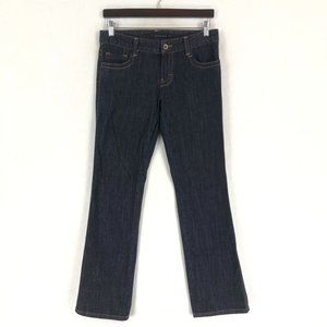 Calvin Klein Women's Size 27/4 Dark Wash Blue Denim Mini Bootcut Jeans